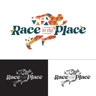 Race to the Place Creative Logo adone illustrator colorful creative logo race running