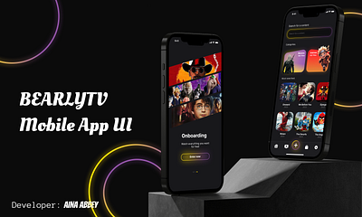 BEARLYTV MOBILE APP UI app design graphic design mobile ui uiux use