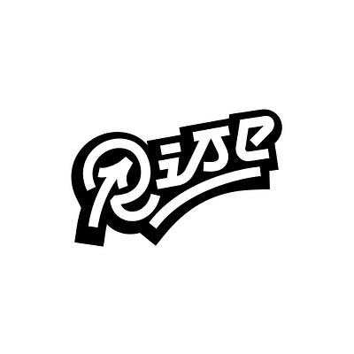 Rise - Unused 3d shadow branding custom type identity lettering logo sticker stickers typography