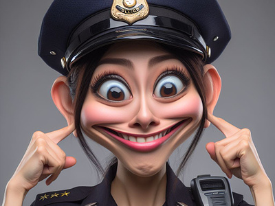 The Silly Side of Law Enforcement | tracingflock artificial intelligence digital illustration force friendly cop friendship funny cop humor law enforcement law pursuit police police cop silly tracingflock