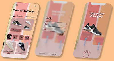 UI design shoes app appdesing mobile design prototype shoesapp ui wireframe