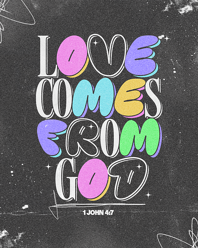 Love comes from God | Christian Poster christian
