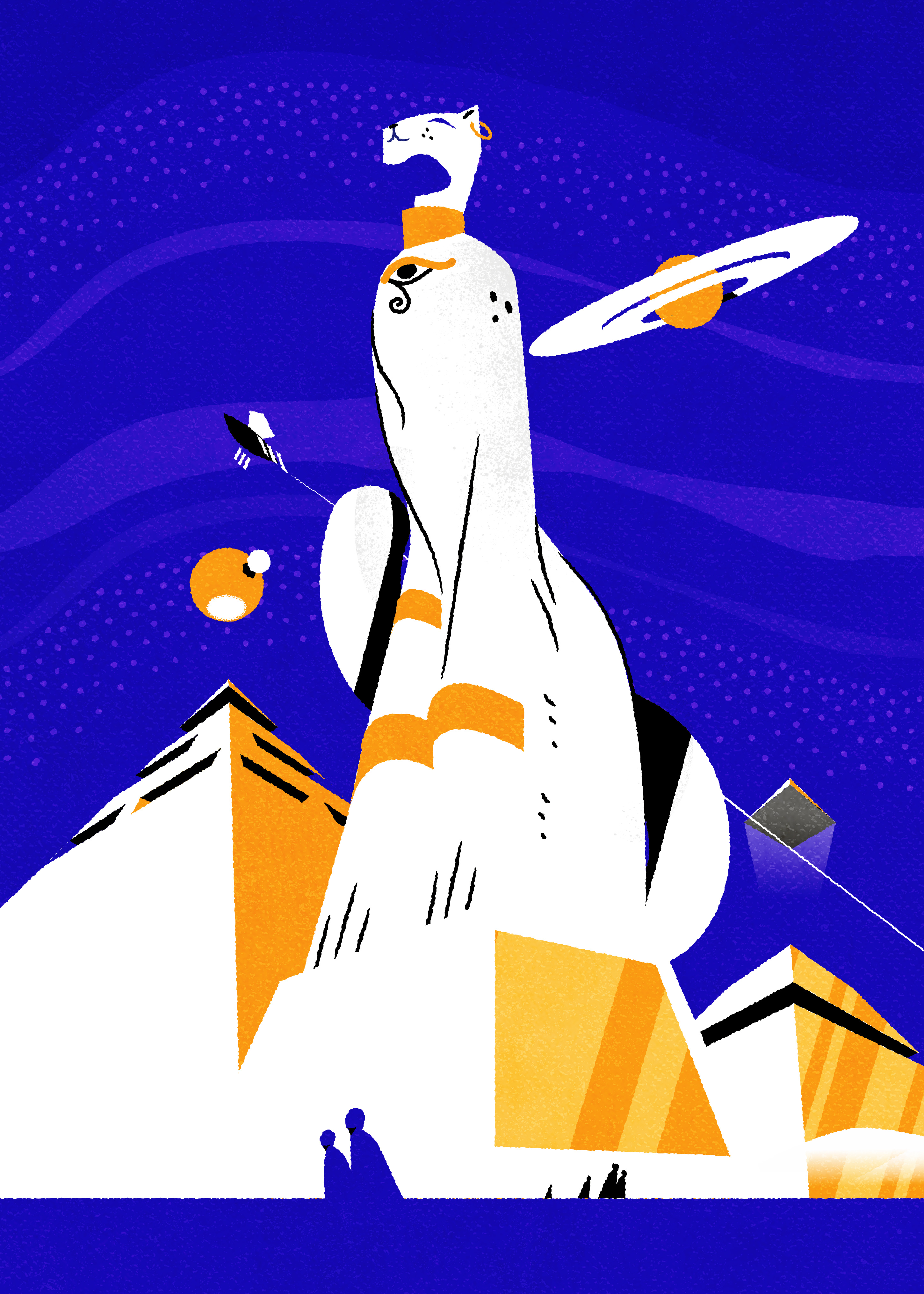 Futuristic Egyptians city design futurist futuristic illustration illustrator mid century modern minimalist retro texture vector