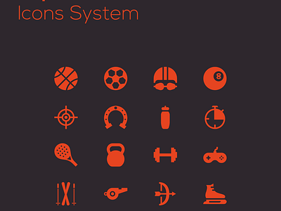 Icons branding design icon icons logodesigner sports system