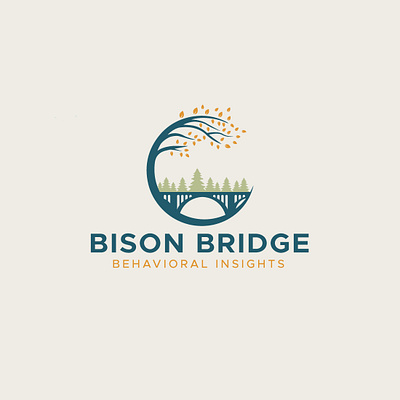 Bridge Logo brand branding bridge bridge logo circle logo creative creative logo graphic design logo modern tree tree bridge tree logo