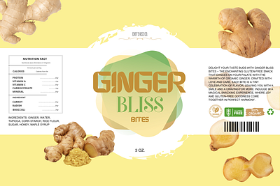 Product Design - Ginger Bliss Bites branding design designer food graphic design illustration logo package packaging product