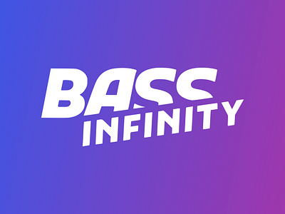 Bass Infinity Logo Design - Music Production Studio bass bassmusic brandconcept brandesign brandidentity branding freshdesign gradient logo logoconcept logodesign logomark music render wordmark