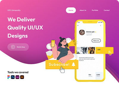 Landing Page app design landing page ui ux web design