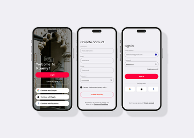 Daily UI Challenge #62 ; Sign Up Form Design 3d animation app branding dailyui design figma graphic design hotel illustration in log login logo product sign signin ui ux