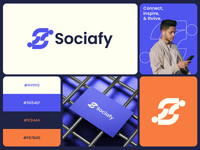Sociafy - Social logo design brand design brand identity branding commination logo logo logo design logodesign minimalist logo modern logo social social logo social media logo visual identity