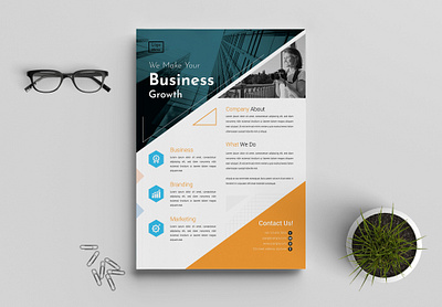 Business Flyer Template letter print ready