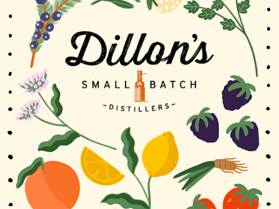 Mural Design for Dillon's Gin branding dillons gin gin gin company mural art mural design