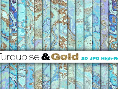 Teal and Gold Luxury collection background collection digital art fractal fractal art gemstone gold golden luxury marble teal textures turquoise