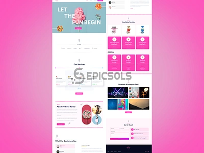 Pink fun landing page 3d animation app design branding epicsols figma figma design graphic design logo mockup mockup design motion graphics ui ui design ui ux ui ux design ux design ux ui web design wireframes