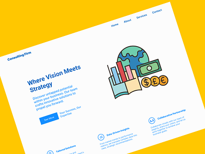 Consulting Firm Landing Page design hi fi mockup hifi mockup landing page mockup ui ui design uiux design ux ux design web design website design