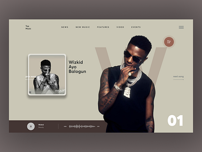 Wizkid - Made in Lagos Album Website design made in lagos naija starboy ui uidesigner user interface web page web ui website wizkid