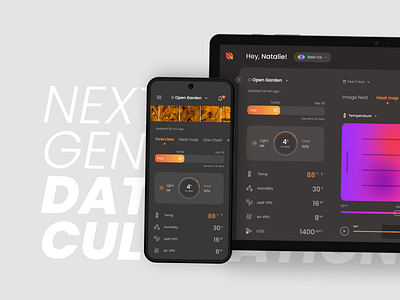 Neatleaf 🍃 app agriculture analysis app charts clean crop cultivator farm farming greenhouse grow harvest heatmap mobile modern monitoring plant simple tech ui