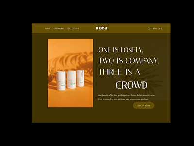 nora - skincare brand branding cosmetics design logo skincare ui ux webdesign