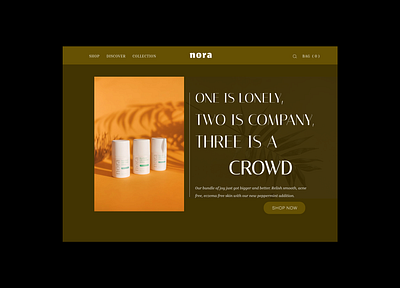 nora - skincare brand branding cosmetics design logo skincare ui ux webdesign