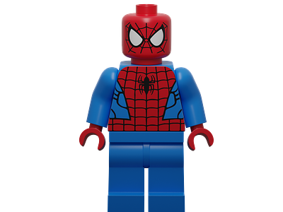 3D Lego Spider-Man 3d 3d designer 3dlego blender clay design graphic design illustration lego marvel render spiderman texture wireframe