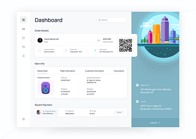 Delivery Tracking Dashboard branding dashboard design figma ui uiux ux wireframing