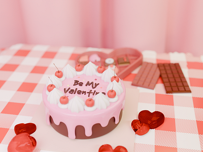 Be My Valentine 3d blender design valentinesday