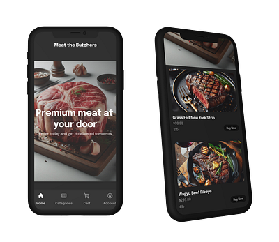 Premium Meat Mobile Design 🥩 3d animation branding design designer figma meat mobile mobiledesign mockup ui uidesign user experince user interface ux