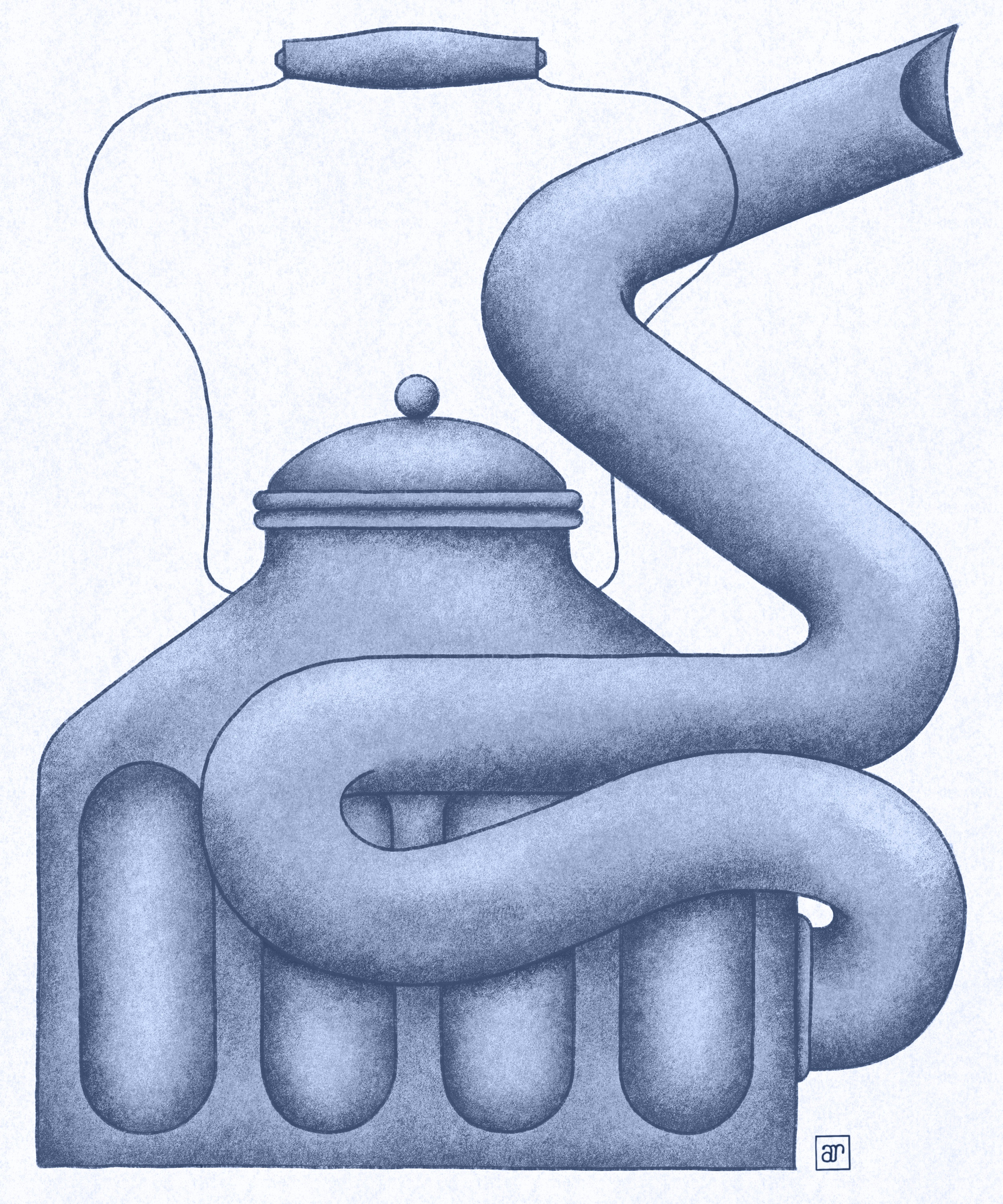 Kettle 01 abstract illustration illustrator kettle noise paper procreate tea