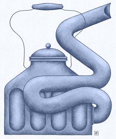 Kettle 01 abstract illustration illustrator kettle noise paper procreate tea