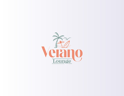 Verano Lounge branding design illustration illustrator logo photoshop