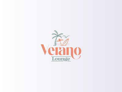 Verano Lounge branding design illustration illustrator logo photoshop