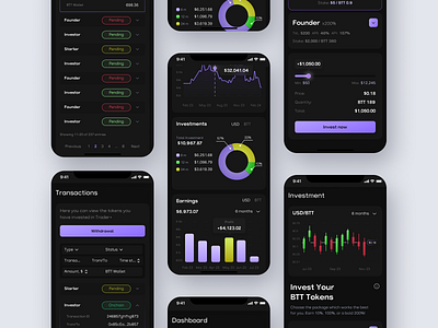 Trader + | SaaS, FinTech, Blockchain, Crypto branding crypto cta dashboard design mobile nft ui user experience uxrs uxui