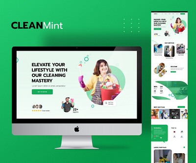 CleanMint branding design figma topfed ui web design web development