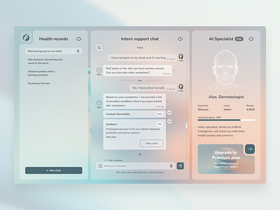 Ask Medica | SaaS AI Chat, Healthcare ai chat conversion cta head health healthcare medica medicine user experience ux uxrs uxui vision visionpro