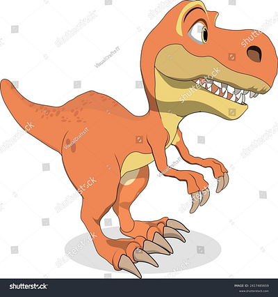 Dinosaur cartoon style vector illustration artwork