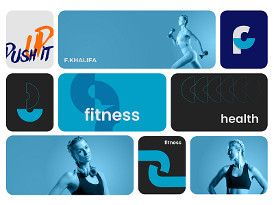 F Khalifa Fitness Brand Design coach creative fitness graphic design health identity logo social socialmedia sport