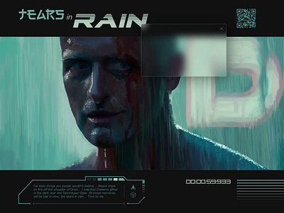 Tears in rain animation coding generative typography visual visual design