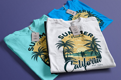 Summer Day T-Shirt Design branding graphic design logo summer day t shirt design