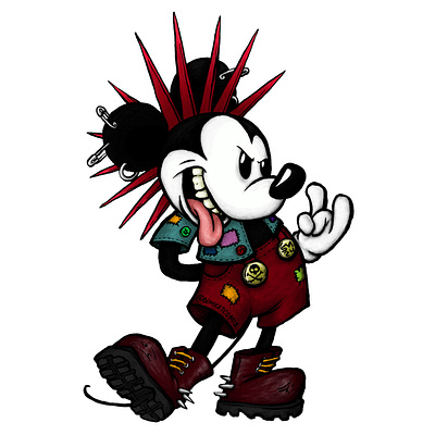 Mickey Mouse Steamboat Willie Fan Art cartoon character design character illustration comic illustration