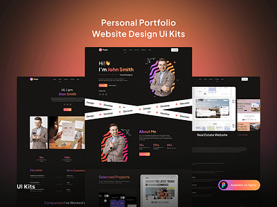 Personal Portfolio Website Design Ui Concept 3d animation branding concept design graphic design landing page logo motion graphics personal website ui web