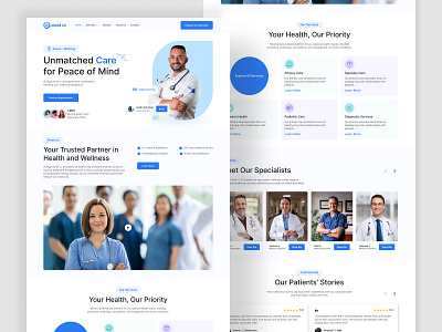 Health Care Website branding design design agency doctor graphic design health care hospital landing landing page layout design modern website ui uiux user experience user interface ux web design website website design