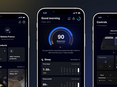 Sleep Fitness Monitor App app branding graphic design ui