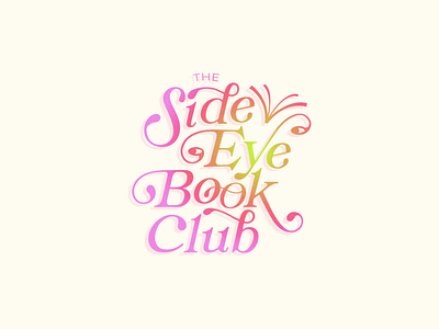 The Side Eye Book Club V1 book bookclub branding eyes gradient
