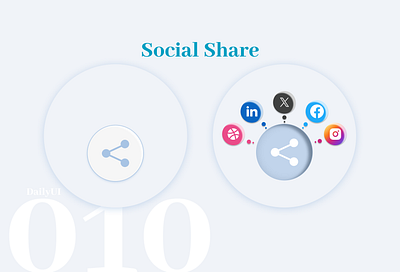 Social Share dailyui design dribbble facebook figma instagram linkedin share social twitter ui x