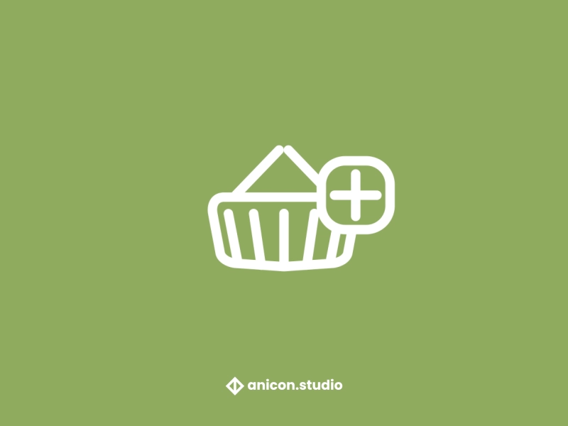 Add to shopping cart Icon anicon animated logo animation design graphic design icon illustration json lottie motion graphics shopping ui
