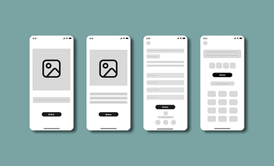 wireframe app graphic design illustration ui ux