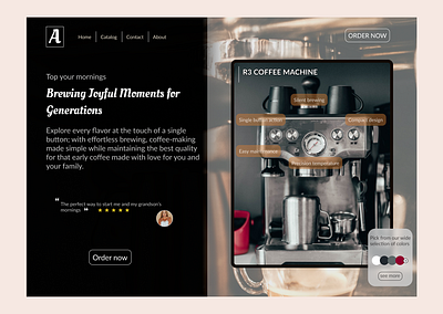 Landing Page app coffee dailyui design figma project random