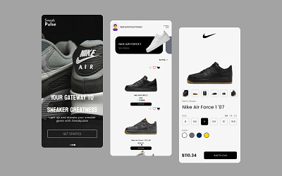 Sneak Pulse 3d accessories commerce concept design ios mobile mobileui nike nike app sale shoes shop sneakers ui ui design uiux