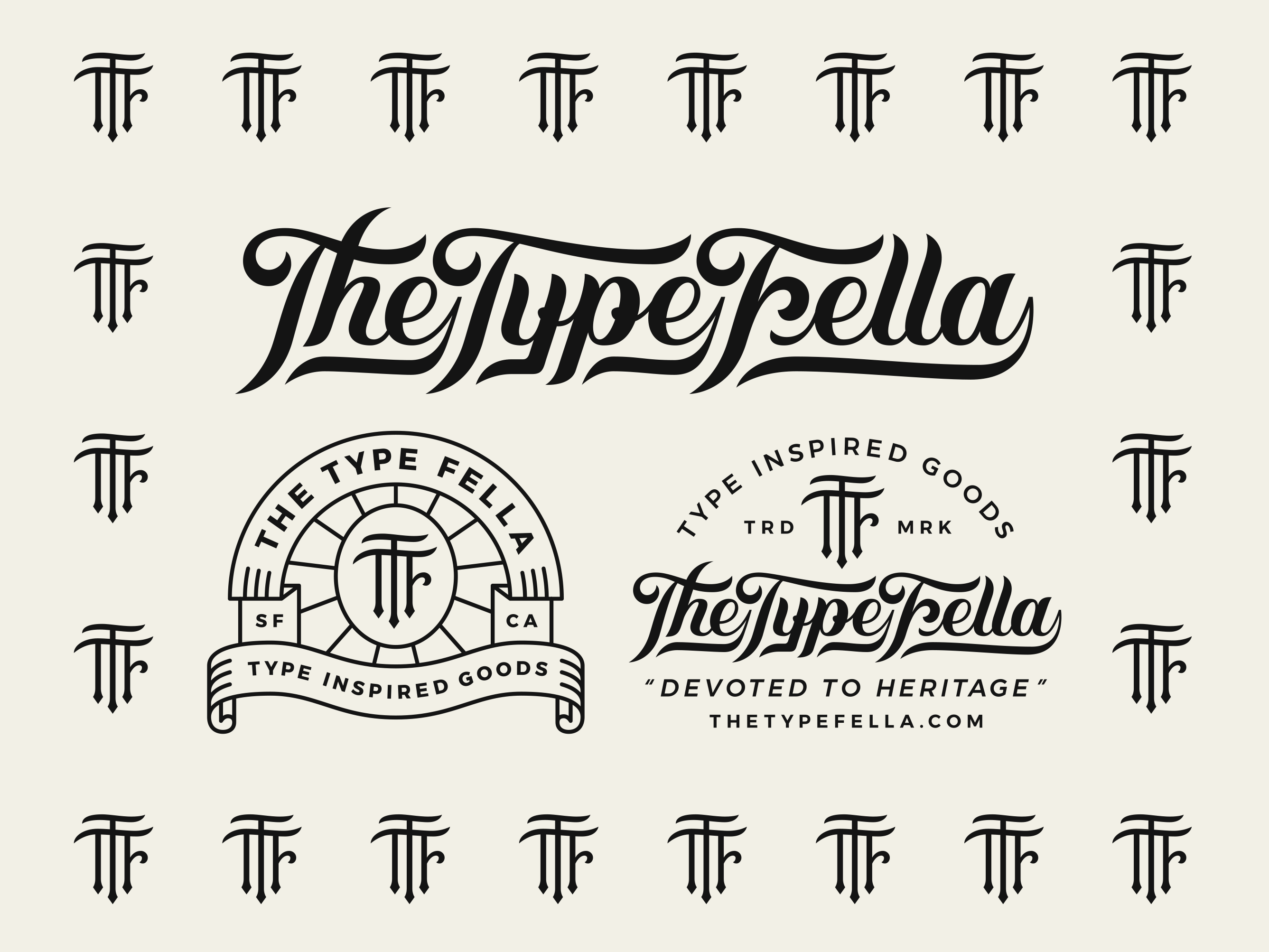 Introducing: The Type Fella badge design branding custom font foundry graphic design illustration lettering lettering artist logo branding logo design monogram monogram logo retro type script lettering type design type designer type foundry typography vintage type