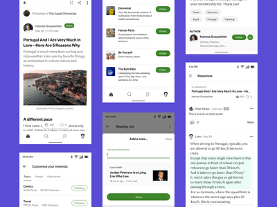 Medium App ui